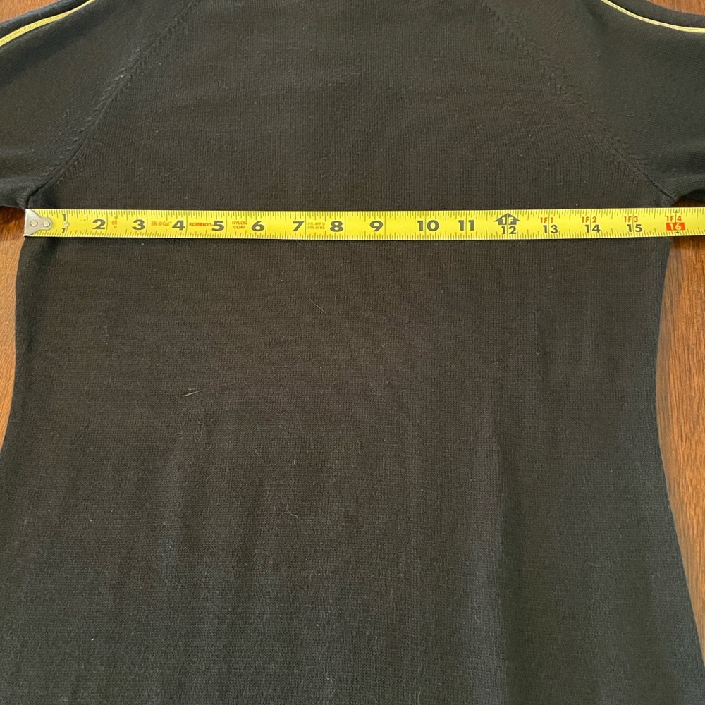 Michael Kors Black Knit Sweater Dress XS with Gold Zippered sleeves EXTRA SMALL - Picture 10 of 16